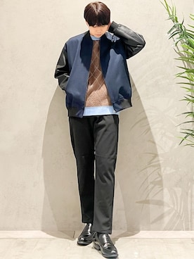SHI-MAさん(メンズ・173cm)の冬コーディネート