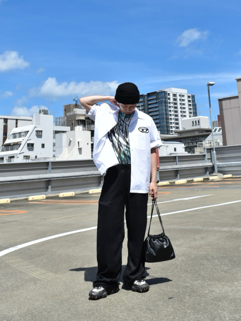 DIESEL レザーリングハンドルバッグ DIESEL レザーリングハンドルバッグ