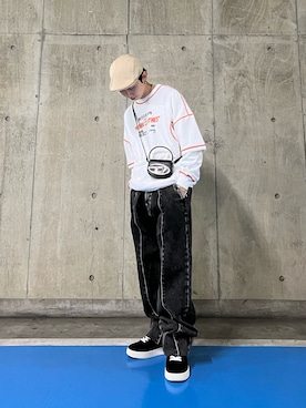 「DIESEL（ディーゼル）のアイテム（Tシャツ/カットソー）」を使った、とーやさん（メンズ・162cm）の春コーディネート