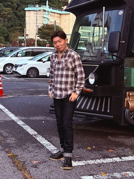 「アイテム（ブーツ）」を使った、Ryujyoさん（メンズ・171cm）の秋コーディネート