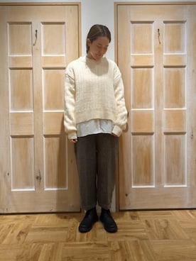 「Samansa Mos2（サマンサ モスモス）のアイテム（ブーツ）」を使った、かとうさん（レディース・160cm）の冬コーディネート