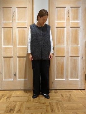 「TSUHARU by Samansa Mos2（ツハルバイサマンサモスモス）のアイテム（ベスト）」を使った、かとうさん（レディース・160cm）の秋コーディネート
