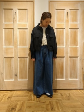 「Samansa Mos2（サマンサ モスモス）のアイテム（ブルゾン）」を使った、かとうさん（レディース・160cm）の冬コーディネート