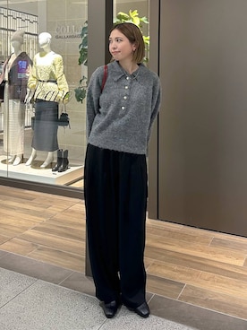 「アイテム（ボストンバッグ）」を使った、shioriさん（レディース・167cm）の秋コーディネート