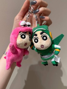 「LOWRYS FARM（ローリーズファーム）の【クレヨンしんちゃん】ぬいキーホルダー 826683/GOODS（キーホルダー、その他）」を使った、shioriさん（レディース・167cm）の夏コーディネート
