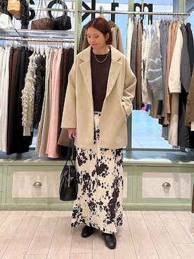 「クリスマス」｜「アイテム（その他アウター）」を使った、shioriさん（レディース・167cm）の秋コーディネート