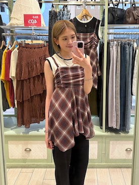「アイテム（タンクトップ）」を使った、shioriさん（レディース・167cm・20代）の夏コーディネート