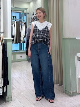 「キャミソール」｜shioriさん（レディース・167cm・20代）の秋コーディネート