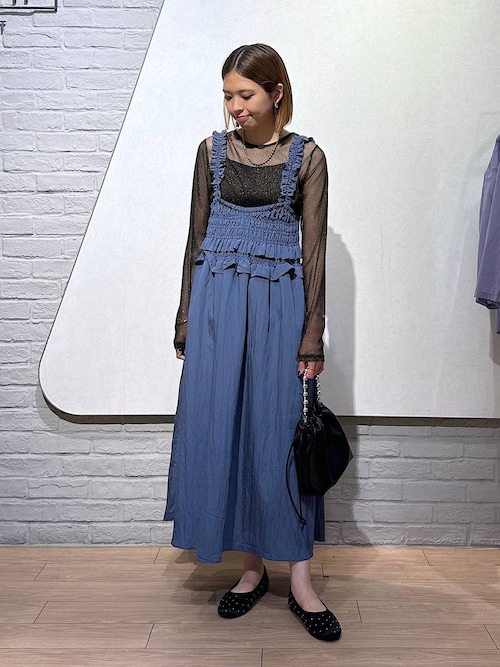 セール】シャーリングギャザーワンピース 140715（ワンピース