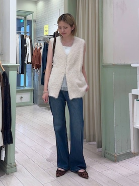 「アイテム（ベスト）」を使った、shioriさん（レディース・167cm・20代）の夏コーディネート
