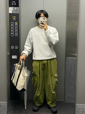 「チャンピオン パーカー」｜r.rkさん（メンズ・163cm）の秋コーディネート