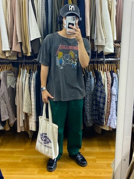 「Dickies（ディッキーズ）のアイテム（トートバッグ）」を使った、r.rkさん（メンズ・163cm）の秋コーディネート
