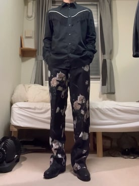 「アイテム（ブーツ）」を使った、緇狐 さん（メンズ・165cm）の秋コーディネート