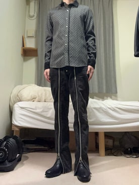 「アイテム（ブーツ）」を使った、緇狐 さん（メンズ・165cm）の秋コーディネート