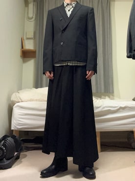 「アイテム（テーラードジャケット）」を使った、緇狐 さん（メンズ・165cm）の秋コーディネート