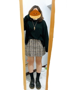 「skirt」｜「アイテム（その他シューズ）」を使った、愛美Amyさん（レディース・160cm）の冬コーディネート