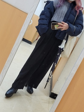 「SONA（ソナ）のアイテム（スラックス）」を使った、のんさん（レディース・158cm）の冬コーディネート