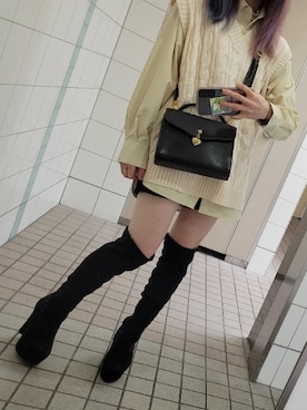 「アイテム（ベスト）」を使った、のんさん（レディース・158cm）の秋コーディネート