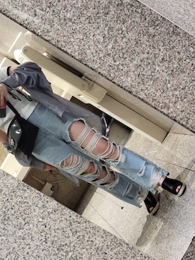 「ROXY（ロキシー）のアイテム（バッグ）」を使った、のんさん（レディース・158cm）の夏コーディネート