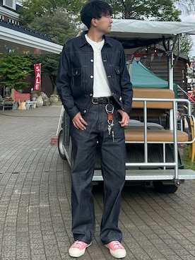 「アイテム（スニーカー）」を使った、a_oさん（メンズ・181cm）の夏コーディネート