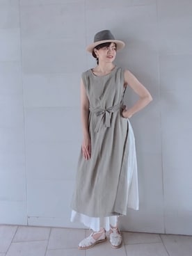 「CHAMULA（チャムラ）のアイテム」を使った、Chine Chenさん（レディース・158cm）の夏コーディネート