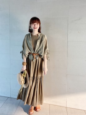 「CHAMULA（チャムラ）のアイテム」を使った、Chine Chenさん（レディース・158cm）の秋コーディネート