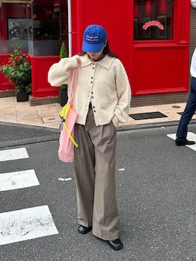 「PILIT（ピリット）のアイテム（キャップ）」を使った、yuri さん（レディース・162cm）の秋コーディネート