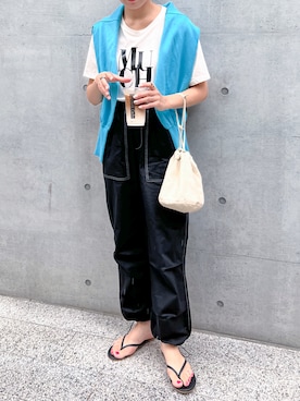 「feepur（フェピュール）のアイテム（カーゴパンツ）」を使った、yuri さん（レディース・162cm）の夏コーディネート