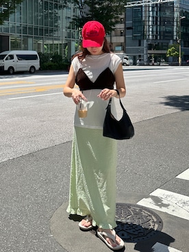 「アイテム（その他トップス）」を使った、yuri さん（レディース・162cm）の夏コーディネート