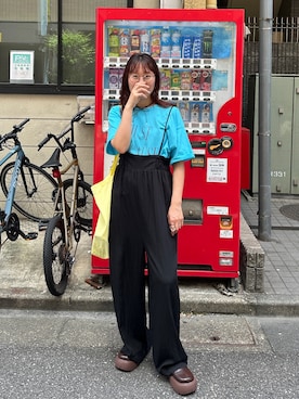 「アイテム（サロペット/オーバーオール）」を使った、yuri さん（レディース・162cm）の夏コーディネート