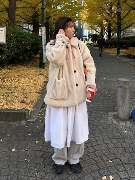 「アイテム（ジャケット/アウター）」を使った、yuri さん（レディース・162cm）の冬コーディネート