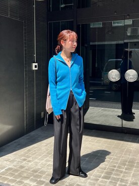 「feepur（フェピュール）のツータックグルカパンツ（スラックス）」を使った、yuri さん（レディース・162cm）の秋コーディネート