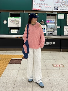 「アイテム（トートバッグ）」を使った、yuri さん（レディース・162cm）の秋コーディネート