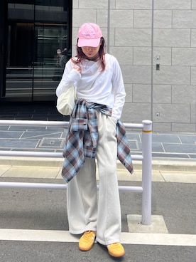 「アイテム（キャップ）」を使った、yuri さん（レディース・162cm）の夏コーディネート