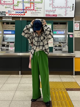 「アイテム（トートバッグ）」を使った、yuri さん（レディース・162cm）の夏コーディネート