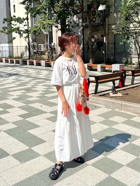 「アイテム（サンダル）」を使った、yuri さん（レディース・162cm）の夏コーディネート