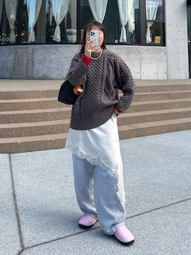 「アイテム（サンダル）」を使った、yuri さん（レディース・162cm）の秋コーディネート