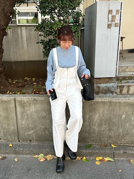 「feepur（フェピュール）のアイテム（サロペット/オーバーオール）」を使った、yuri さん（レディース・162cm）の秋コーディネート