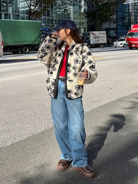 「アイテム（サンダル）」を使った、yuri さん（レディース・162cm）の秋コーディネート