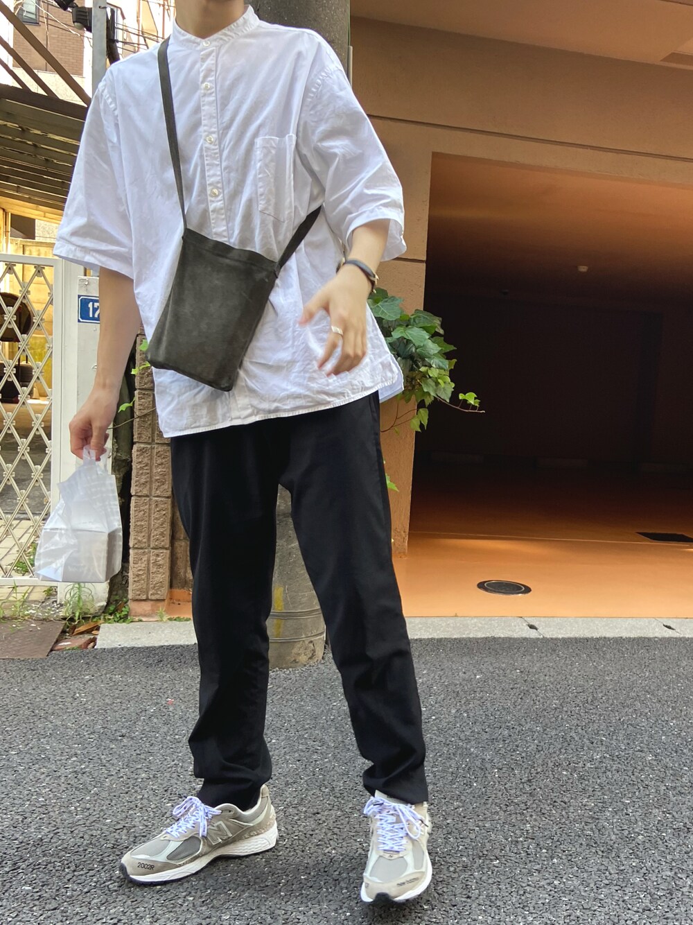 Steven Alan＞ SLOW/OX BOX BAND COLLAR SHIRT-BOLD/シャツを