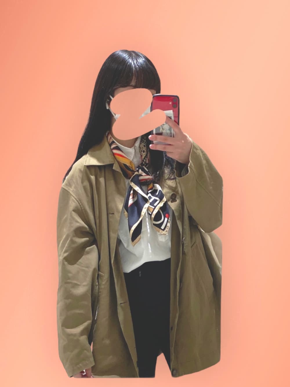 「古着、スカーフ、yohjiyamamoto、秋服、カジュアルコーデ、FENDI、instagram、お洒落さんとつながりたい、いいね、save、フォローお願いします🤑、いいね返し、wearhalloween2021」｜「UNIQLOのアイテム（シャツ/ブラウス、ホワイト系）」を使った、tetoさん（レディース・160cm）の秋コーディネートの1枚目の写真