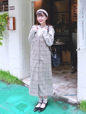 「ニコアンド」｜「アイテム（ワンピース/ドレス）」を使った、Zola さん（レディース・162cm）の夏コーディネート