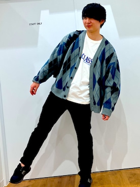 「ニットカーディガン」｜きょさん（メンズ・177cm・20代）の春コーディネート