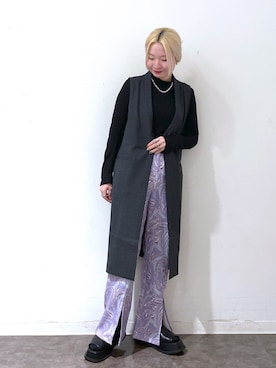 「JEANASIS（ジーナシス）のアイテム（スリッポン）」を使った、ayanoさん（レディース・154cm）の春コーディネート
