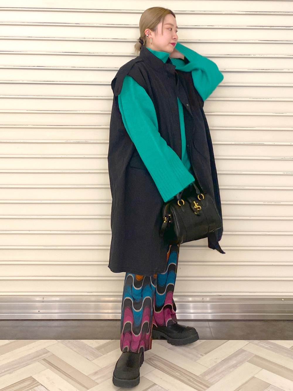 5Gカラーストレッチハイネックプルオーバー/239761を使った人気