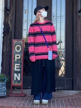 「CHAPS（チャップス）のアイテム」を使った、ayanoさん（レディース・154cm）の冬コーディネート
