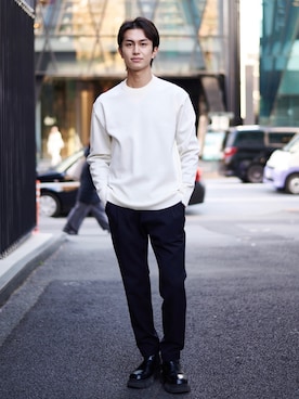 「UNITED TOKYO（ユナイテッドトウキョウ）のアイテム」を使った、ライアンさん（メンズ・175cm）の冬コーディネート