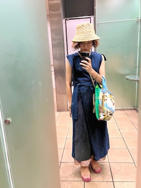 「アイテム（エコバッグ/サブバッグ）」を使った、aikoさん（レディース・158cm）の秋コーディネート