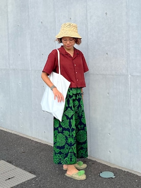 「夏ルックで気分アップ」｜「アイテム（スリッポン）」を使った、aikoさん（レディース・158cm）の夏コーディネート