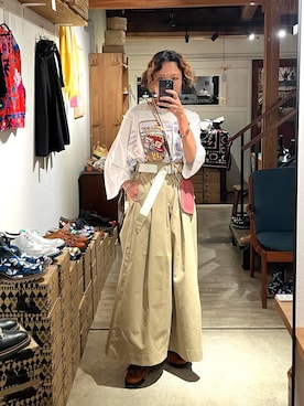 「JINS（ジンズ）のアイテム」を使った、aikoさん（レディース・158cm）の春コーディネート